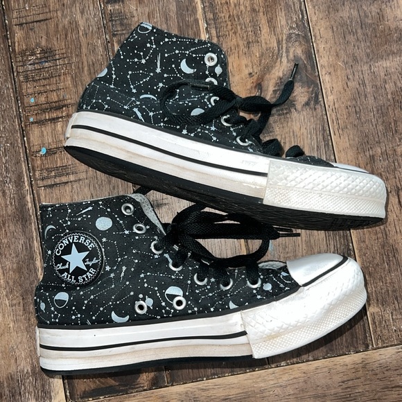 Converse Chuck All Star Size 2 Junior Hi Top Sneaker Constellations - Picture 3 of 8